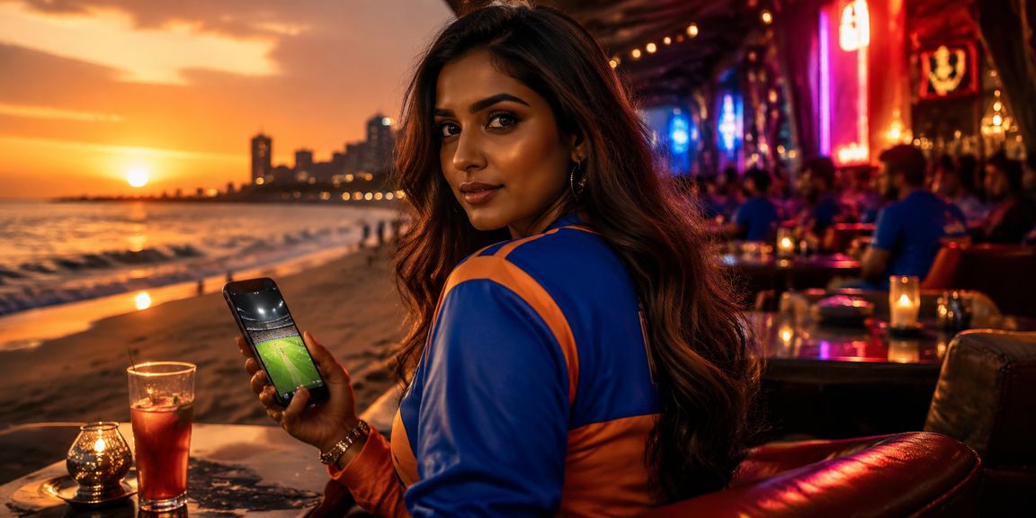Night scene of Chennai with cricket betting excitement